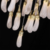 Luxury Eggplant Pendant Lights Natural Crystal Copper Chandeliers Led Staircase Duplex Building Hollow High Lamps