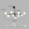 Post Modern Chandelier With Glass Ball Hanging Pendant Light For Sloped Ceiling Living Room