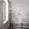 Nordic Bird Chandeliers Stair Resin Sky Freedom Seagull Pendant Lights Coffee Shop Beauty Salon Clothing Shop