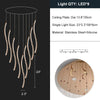 Luxury Hanging Chandelier Long Ceiling Loft Pendant Light For Spiral Staircase