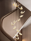 Acrylic Butterfly Chandeliers Modern Butterflies Ladder Lights Pendant Lights Staircase Living Room Dining room