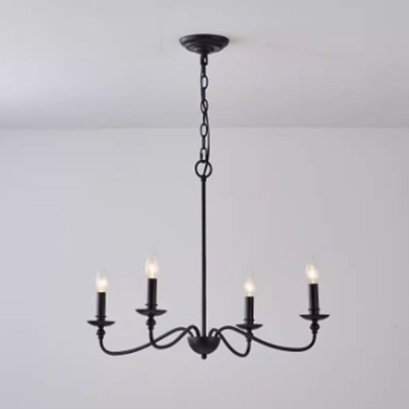 Farmhouse Luxury Candle Chandelier For Living Room Entryway Kitchen Hallway Large Light Fixtures