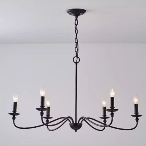 Farmhouse Luxury Candle Chandelier For Living Room Entryway Kitchen Hallway Large Light Fixtures