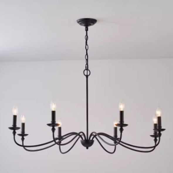 Farmhouse Luxury Candle Chandelier For Living Room Entryway Kitchen Hallway Large Light Fixtures