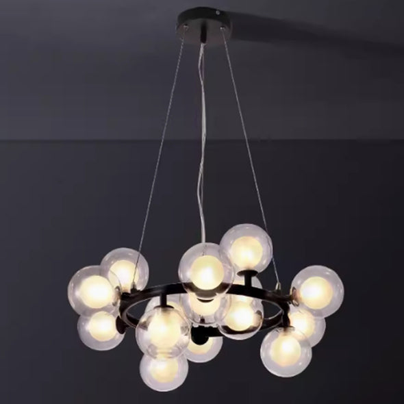 Bubble Ball High Ceiling Chandelier For Bedroom Glass Globe Pendant Light For Bedroom Living Room