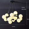 Bubble Ball High Ceiling Chandelier For Bedroom Glass Globe Pendant Light For Bedroom Living Room