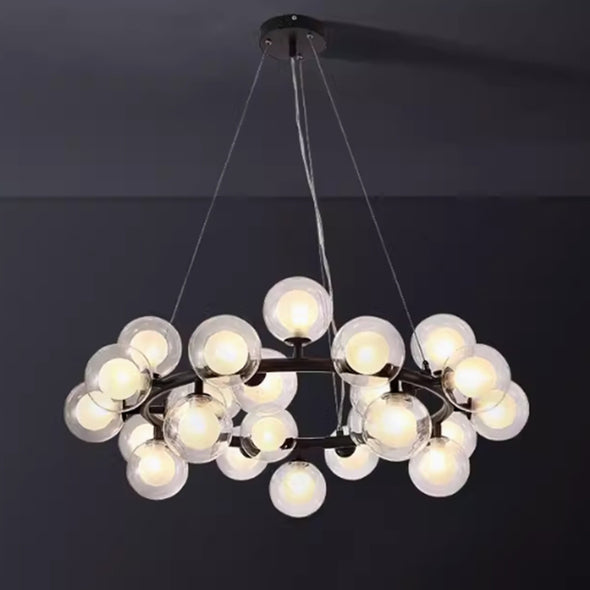 Bubble Ball High Ceiling Chandelier For Bedroom Glass Globe Pendant Light For Bedroom Living Room