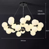 Bubble Ball High Ceiling Chandelier For Bedroom Glass Globe Pendant Light For Bedroom Living Room