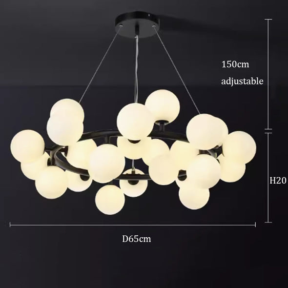 Bubble Ball High Ceiling Chandelier For Bedroom Glass Globe Pendant Light For Bedroom Living Room