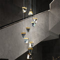 Modern led Crystal Chandeliers Ball Staircase pendant Lights Duplex Building Lobby Home Decoration Villa Dining Room Living Room