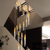 Crystal Column Chandelier Modern Simple Luxurious Stairway Restaurant  Department  Duplex Living Room LOFT Hollow High Long Lamp