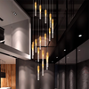 Crystal Column Chandelier Modern Simple Luxurious Stairway Restaurant  Department  Duplex Living Room LOFT Hollow High Long Lamp