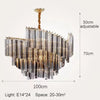 Luxury Crystal Pendant Lights Modern Decoration Chandelier Kitchen Living Dining Hotel Loft Lamp