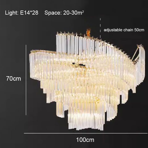 Luxury Crystal Pendant Lights Modern Decoration Chandelier Kitchen Living Dining Hotel Loft Lamp