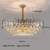 Modern Luxury Crystal Pendant Light Amber/ Clear/ Grey High Ceiling Chandelier For Kitchen Island Bedroom Living Room