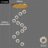 Modern Circle Chandeliers Crystal Led Villa Home Decor Living Room Stairway Hanging Lamps Bedroom Dining Indoor Pendant Lights