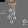 Modern Circle Chandeliers Crystal Led Villa Home Decor Living Room Stairway Hanging Lamps Bedroom Dining Indoor Pendant Lights