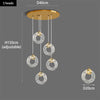 Modern Circle Chandeliers Crystal Led Villa Home Decor Living Room Stairway Hanging Lamps Bedroom Dining Indoor Pendant Lights