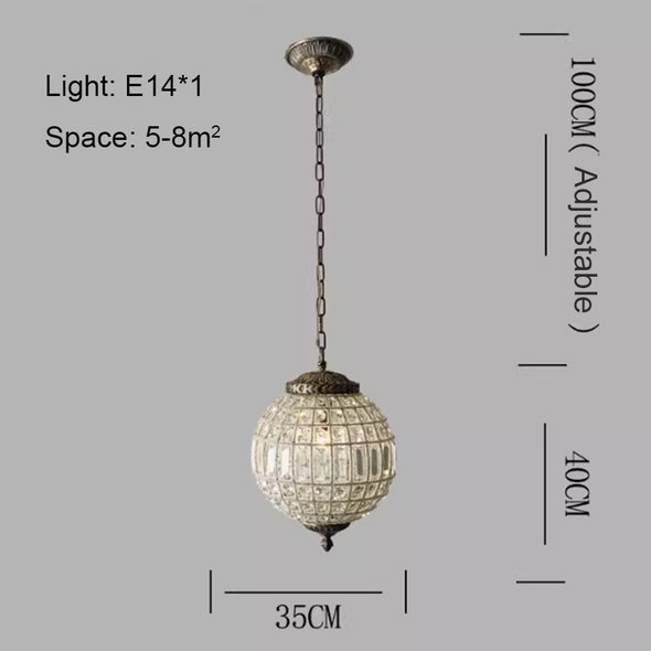 Crystal Ball Ceiling Pendant Light Modern Luxury Decoration Chandelier Kitchen Island Parlor Hall Light Fixture Lamp