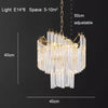 Luxury Crystal Pendant Lights Modern Decoration Chandelier Kitchen Living Dining Hotel Loft Lamp