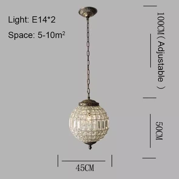 Crystal Ball Ceiling Pendant Light Modern Luxury Decoration Chandelier Kitchen Island Parlor Hall Light Fixture Lamp