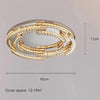 Modern Crystal LED Pendant Luxury Ring Ceiling Home Chandelier Decor Kitchen Island Living Dining Room Lighting