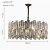 Luxury Rectangular Crystal Pendant Decoration Home Applicant Kitchen Island Dining Room Chandelier Light