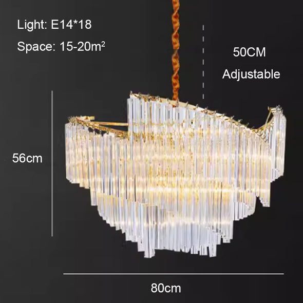 Luxury Crystal Pendant Lights Modern Decoration Chandelier Kitchen Living Dining Hotel Loft Lamp