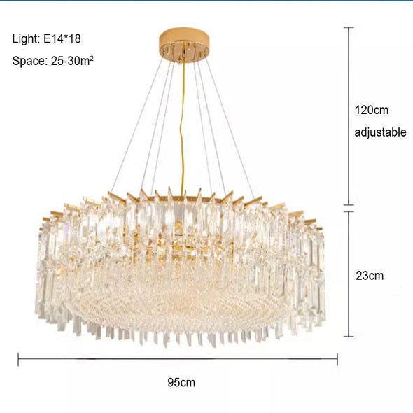 Crystal Pendant Light Luxury Home Applicance Decoration Chandelier Kitchen Island Bedroom Living Room