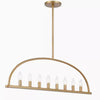 Rectangular Minimal Candle Chandelier For Dining Room Decor Kitchen Island Light Fixtures