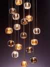 Modern Crystal Glass Globe Chandelier Adjustable Multi Light Hanging Pendant