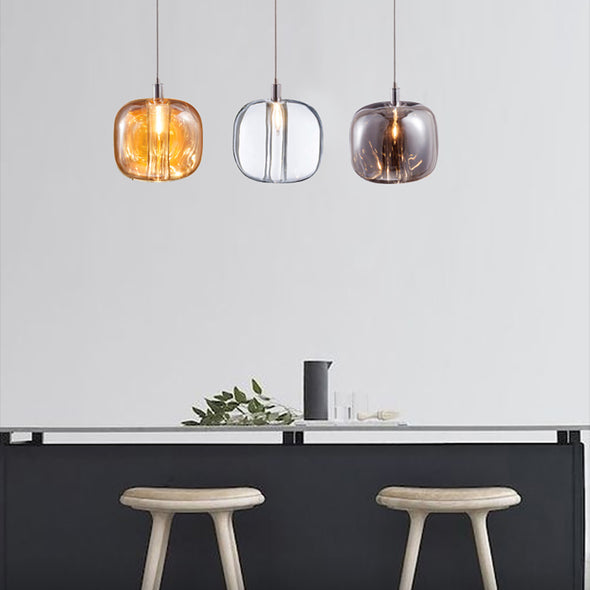 Modern Crystal Glass Globe Chandelier Adjustable Multi Light Hanging Pendant