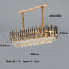 Modern Luxury Crystal Pendant Light Amber/ Clear/ Grey High Ceiling Chandelier For Kitchen Island Bedroom Living Room