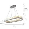 Oval Luxury Crystal Pendant Light Fixture High Ceiling Chandelier Lamp For Home Decor Living Room Kitchen Island Bar