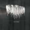 Post-modern Aluminum Tassel Chandeliers Luxury Arch Silver Pendant Lights For Villa Dinning Room Hotel Decor Lighting