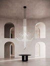 Modern Multidot Chandelier Waterdrop String Pendant Light Fixture For Staircase Villa