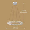 Crystal Mutil Rings Pendants Luxury Decor for Bedroom Living Room Chandelier LED Light