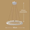 Crystal Mutil Rings Pendants Luxury Decor for Bedroom Living Room Chandelier LED Light