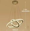 Crystal Mutil Rings Pendants Luxury Decor for Bedroom Living Room Chandelier LED Light