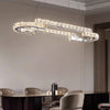 Modern Crystal LED Pendant Luxury Ring Ceiling Home Chandelier Decor Kitchen Island Living Dining Room Lighting