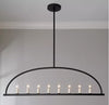 Rectangular Minimal Candle Chandelier For Dining Room Decor Kitchen Island Light Fixtures