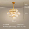 Crystal Ambient Chandelier Luxury Decor for Kitchen Island Living Dining Room Golden Pendant Light Fixture