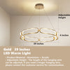 LED Modern Ceiling Chandelier with Circular Rings in Single or Double Layers
