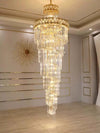 Modern Crystal Long Luxury Chandelier Staircase Lobby Villa Hotel Hall Decoration Ceiling Pendant light