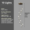 Modern Luxury Glass Chandelier Ceiling Light Fixture