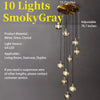 Modern Crystal Glass Globe Chandelier Adjustable Multi Light Hanging Pendant