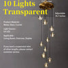 Modern Crystal Glass Globe Chandelier Adjustable Multi Light Hanging Pendant