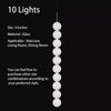 Modern Glass Globe Linear Chandelier, Customizable Glass Pendant Light