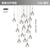 Modern Crystal Moon Pendant Light Stainless Steel Chandelier with 3D Lunar Globe