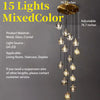 Modern Crystal Glass Globe Chandelier Adjustable Multi Light Hanging Pendant